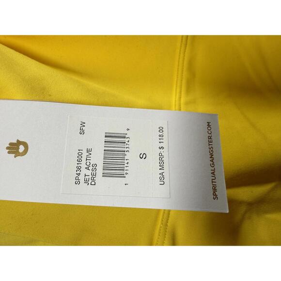 Spiritual Gangster Jet Active Dress Yellow - S - Picture 6 of 8